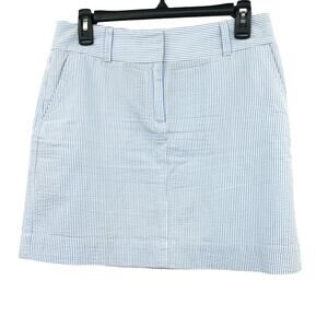 Vineyard Vines Size 4 Mini Skirt‎ Blue White Pinstripe Nautical Boating Golf